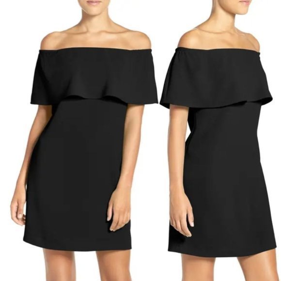 NWT CHARLES HENRY Off The Shoulder Black Dress (XS)‎ - Picture 13 of 13